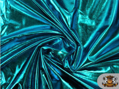Picture of 1 X Spandex Metallic Teal Fabric /60"/ Sold by The Yard