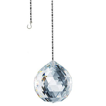 Picture of Swarovski Spectra crystal 50mm (2'') Clear Lead Free Feng Shui Faceted Ball Sun Catcher Austrian Crystal with Certificate