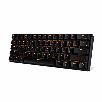Picture of RK ROYAL KLUDGE RK61 Wireless 60% Mechanical Gaming Keyboard, Ultra-Compact Bluetooth Keyboard with Tactile Blue Switches, Compatible for Multi-Device Connection, Black
