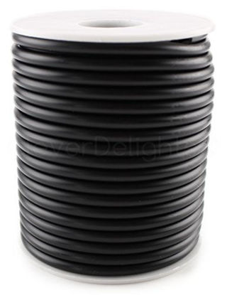 Picture of CleverDelights Black Hollow Rubber Tubing - 40 Feet - 1/8" OD x 1/16" ID - 4mm Diameter Tube Cord