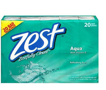 Picture of :Zest Bar Soap Aqua 4oz Bar Soaps - 20 Bar