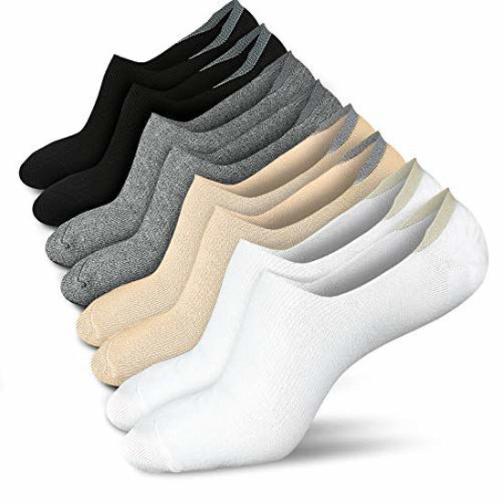 Picture of Women No Show Socks Low Socks Women Short Socks No Show Socks for Flats Non Slip Boat Line