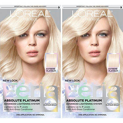 Picture of L'Oreal Paris Feria Multi-Faceted Shimmering Permanent Hair Color, Extreme Platinum, Pack of 2