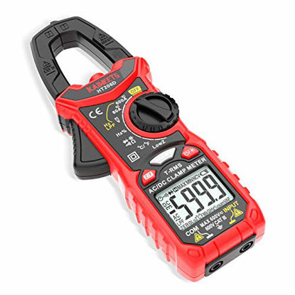 Picture of KAIWEETS Digital Clamp Meter T-RMS 6000 Counts, Multimeter Voltage Tester Auto-ranging, Measures Current Voltage Temperature Capacitance Resistance Diodes Continuity Duty-Cycle (AC/DC Current)