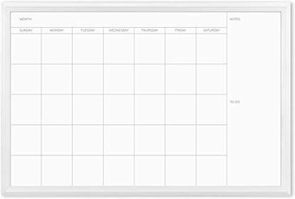 Picture of U Brands Magnetic Dry Erase Calendar Board, 20 x 30 Inches, White Wood Frame (2075U00-01)