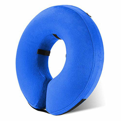 Picture of Katoggy Inflatable Dog Cone Collar, Soft Blow-up Protective Recovery Dog Collar, Cat Donut Cone Collar, Comfy Elizabethan Collar After Surgery for Medium Dog to Prevent from Biting & Scratching
