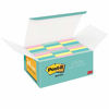 Picture of Post-it Mini Notes, 1.5x2 in, 24 Pads, America's #1 Favorite Sticky Notes, Marseille Collection, Pastel Colors (Pink, Mint, Yellow), Recyclable (653-24APVAD)