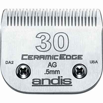 Picture of Andis CeramicEdge Carbon-Infused Steel Pet Clipper Blade, Size-30, 1/50-Inch Cut Length (64260)