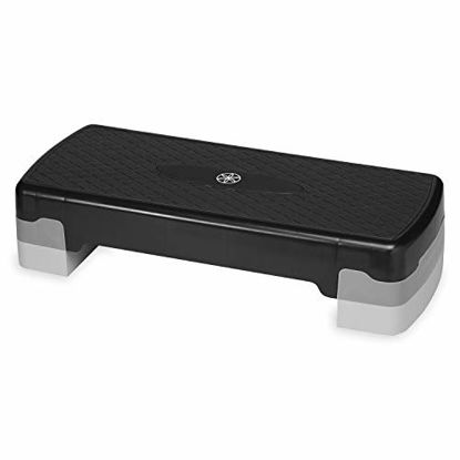 Picture of Gaiam Essentials Exercise Step Platform Aerobic Stepper Bench, Fitness Equipment Workout Deck with Adjustable Riser Height & Non Slip Textured Surface