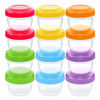 Picture of WeeSprout Leakproof Baby Food Storage | 12 Container Set | Small Plastic Containers with Lids | Lock in Freshness, Nutrients, & Flavor | Freezer & Dishwasher Friendly | 4oz Snack Container