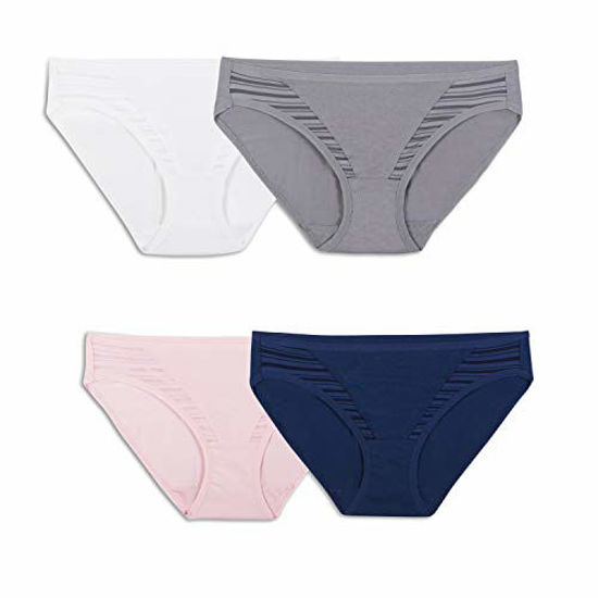 GetUSCart- Fruit Of The Loom Women's Underwear Moisture Wicking Coolblend  Panties, Bikini - Fashion Assorted, Small (5)