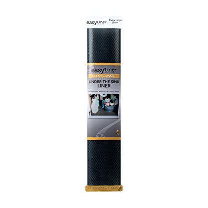 Picture of Duck Brand Clear Classic Easy 285865 Under-the-Sink Liner, 24 in x 4 ft Roll, Black