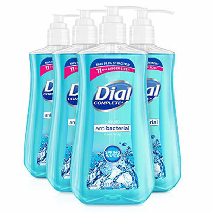 Picture of Dial Antibacterial liquid hand soap, spring water, 11 ounce (Pack of 4)