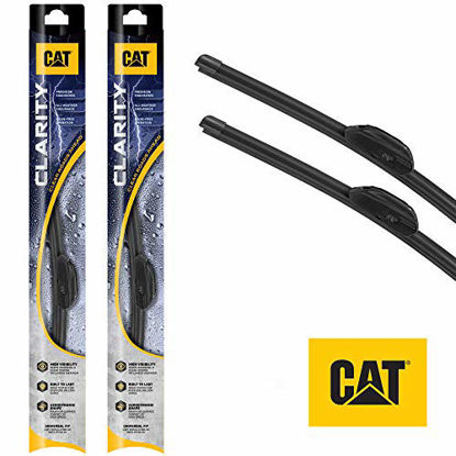 Picture of Caterpillar Clarity Premium Performance All Season Replacement Windshield Wiper Blades for Car Truck Van SUV (21 + 22 Inch (Pair for Front Windshield)), black