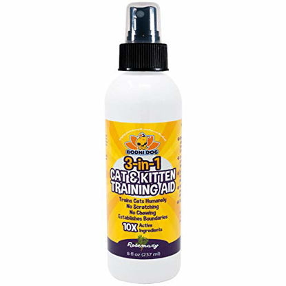 Picture of 3-in-1 Cat & Kitten Training Aid with Bitter | 8 oz Cat Repellent Spray for Indoor and Outdoor Use | Anti Scratch Furniture Protector | Establish Boundaries & Keep Cat Off | Made in The USA