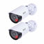 Picture of BNT Dummy Fake Security Camera, with One Red LED Light at Night, for Home and Businesses Security Indoor/Outdoor (2 Pack, White)