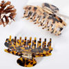 Picture of Big Claw Hair Clips 3.8 Inch Tortoise Banana Hair Clips for Women Girls Thin Hair French Design Celluloid Leopard Print Strong Hold Hair Clips for Thick Hair , 2 Color Available (2 Packs)