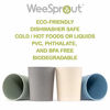 Picture of WeeSprout Bamboo Toddler Cups - 4 pc Set (10 fl oz) - Organic & Non-Plastic Cup Pack for Toddlers, Big Kids or Baby - Natural (Blue, Green, Gray, & Beige)