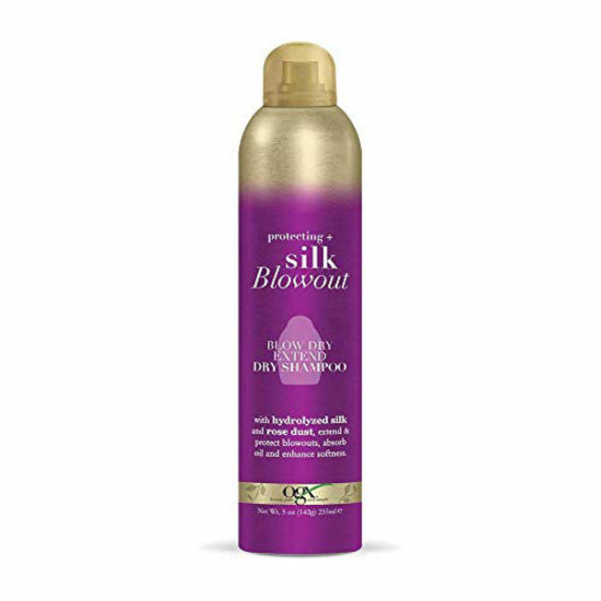 Picture of OGX Blow Dry Extend Dry Shampoo, Protecting + Silk Blowout, Purple, 5.0 Ounce