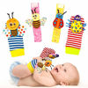 Picture of Wrist Rattles Foot Finder Rattle Sock Baby Toddlor Toy,Rattle Toy,Arm Hand Bracelet Rattle,Feet Leg Ankle Socks,Activity Rattle Present Gift for Newborn Infant Babies Boy Girl Bebe Bugs Design 4pcs