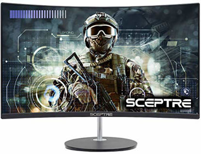 Picture of Sceptre 24" Curved 75Hz Gaming LED Monitor Full HD 1080P HDMI VGA Speakers, VESA Wall Mount Ready Metal Black 2019 (C248W-1920RN)
