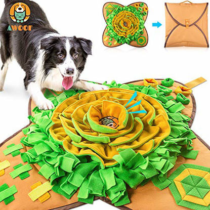Picture of AWOOF Snuffle Mat Pet Dog Feeding Mat, Durable Interactive Dog Toys Encourages Natural Foraging Skills