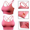 Picture of Sykooria 3 Pack Strappy Sports Bra for Women Sexy Crisscross Open Back for Yoga Running Athletic Gym Workout Fitness Tops
