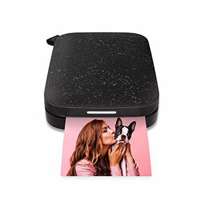 Picture of HP Sprocket Portable 2x3" Instant Photo Printer (Black Noir) Print Pictures on Zink Sticky-Backed Paper From Your iOS & Android Device.