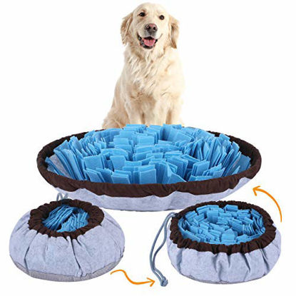 Picture of Pet Arena Adjustable Snuffle mat for Dogs, Dog Puzzle Toys, Enrichment Pet Foraging mat for Smell Training and Slow Eating, Stress Relief Interactive Dog Toy for Feeding, Dog Mental Stimulation Toys