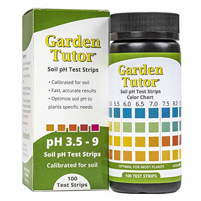 Picture of Garden Tutor Soil pH Test Strips Kit (3.5-9 Range) 100 Tests