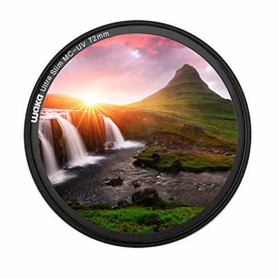Picture of waka 72mm MC UV Filter - Ultra Slim 16 Layers Multi Coated Ultraviolet Protection Lens Filter for Canon Nikon Sony DSLR Camera Lens