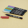 Picture of Kuretake ZIG FUDEBIYORI Metallic 6 colors set, perfect for lettering, illustration on dark papers, art, calligraphy, design, journaling, Archival quality, Odourless, Flexible brush tip