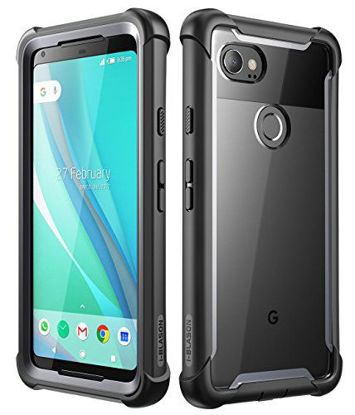 Picture of i-Blason Case for Google Pixel 2 XL 2017 Release, [Ares] Full-Body Rugged Clear Bumper Case with Built-in Screen Protector(Black)