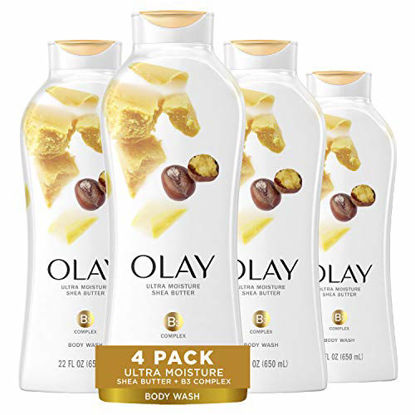 Picture of Olay Ultra Moisture Shea Butter Body Wash, 22 Fl Oz (Pack of 4)