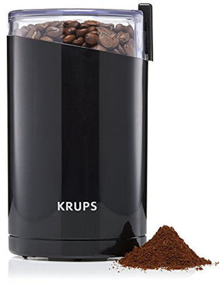 Picture of KRUPS F203 Electric Spice and Coffee Grinder with Stainless Steel Blades, 3 oz / 85 g, Black