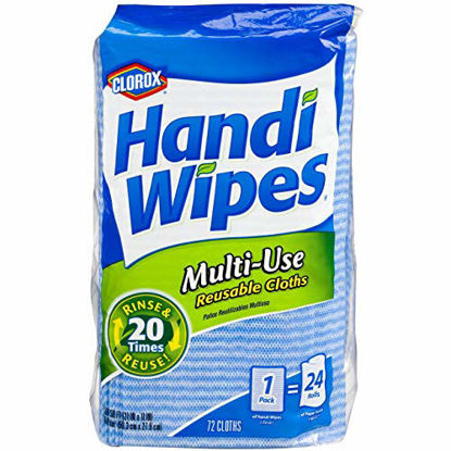 Picture of Clorox Handi Wipes, Dry Multi-Use Reusable Cloths, 72 Count
