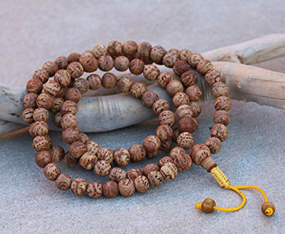Picture of DharmaObjects Tibetan Buddhist Meditation 108 Beads Genuine BODHISEED MALA for Compassion