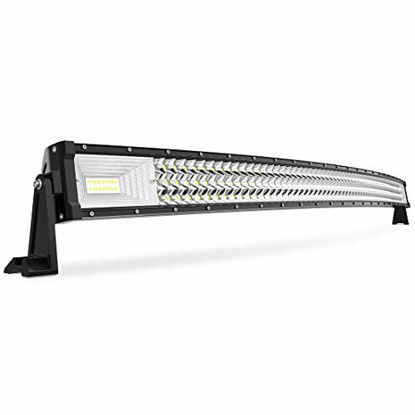 Picture of AUTOSAVER88 50" Curved LED Light Bar Triple Row, Brighter 7D 648W 64800LM Off Road Driving Light No-Foggy Lens Compatible with Jeep Trucks Boats ATV Cars