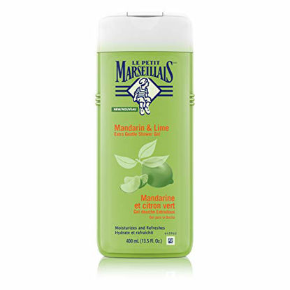 Picture of Le Petit Marseillais Extra Gentle Shower Gel with Mandarin & Lime, Moisturizing & Refreshing French Body Wash for pH Neutral for Skin, 13.5 fl. oz