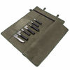 Picture of Chefs Knife Roll Bag, Waxed Canvas Knife Cutlery Carrier, Portable Chef Knife Cases, Knife Pouch Holders With 10 Slots Plus 1 Zipper Pockets Can Hold Home Kitchen Knife Tools Up To 18.8 (Army Green)