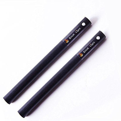 Picture of EricX Light 2 PCS 1/2 Inch X 6 Inch Ferrocerium Rod Flint Fire Starter, Super Thick Rod Provide You A Decent Shower of Sparks, Drilled A Lanyard Hold Perfect for DIY Your Own Survival Kit
