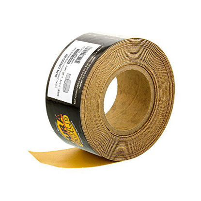 Picture of Dura-Gold - Premium - 220 Grit Gold - Longboard Continuous Roll 20 Yards long by 2-3/4" wide PSA Self Adhesive Stickyback Longboard Sandpaper for Automotive and Woodworking