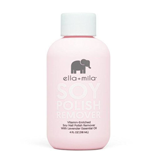 Picture of Ella+Mila Soy Nail Polish Remover - Acetone Free w/Lavender Essential Oil, Vitamin A, C, E Oil (4 ounces)