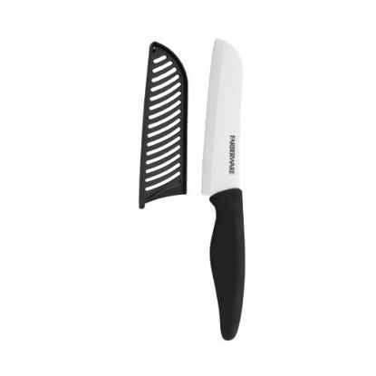 Picture of Farberware Soft Grip Ceramic Santoku Knife with Sheath, 5-Inch