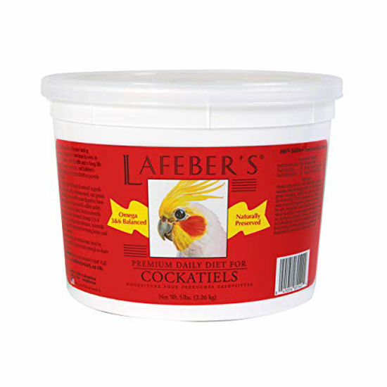 Picture of LAFEBER'S Premium Daily Diet Pellets Pet Bird Food, Made with Non-GMO and Human-Grade Ingredients, for Cockatiels, 5 lbs