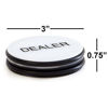 Picture of GSE Games & Sports Expert 3-Inch Double-Sided Casino Grade Acrylic Poker Dealer Puck Button (Black/White Acrylic)