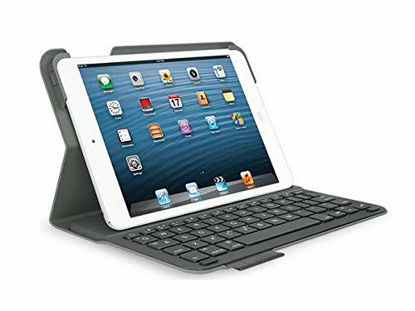 Picture of Logitech Ultrathin Keyboard Folio for iPad mini (Not for iPad Mini 4 -Will NOT Fit) - Carbon Black