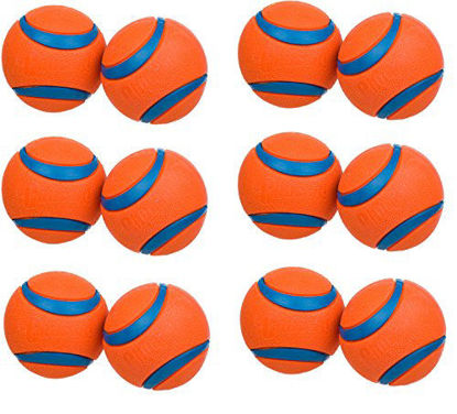 Picture of (6 Pack) ChuckIt Medium Ultra Balls 2.5-Inch (Each Pack Contains 2 Balls / 12 Balls Total)