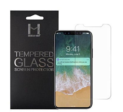 Picture of iPhone X Screen Protector, Premium 9H Hardness iPhone 10 Tempered Glass Screen Protector, No Bubbles, 3D Touch Compatible, Anti Scratch, Anti Shatter Film For iPhone X (10) 5.8 inch, HD Clear