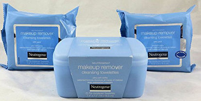 Picture of Neutrogena Makeup Remover Cleansing Towelettes Combo Pack, 1-25 Count Tub, Plus 2-25 Count Refills